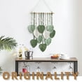 thumbnail image 2 of Macrame Wall Hanging Leaves - Large Chic Feather Wall Hanging Boho Wall Decor -Green, 2 of 5