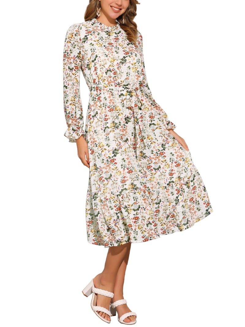 chic flowy chiffon midi dress Bohemian Laser-Cut Chiffon Maxi Dress