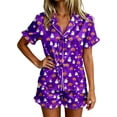 thumbnail image 2 of Angala Halloween Pajamas Women Graphic Pjs Outfits Womens Short Pajamas Set, 2 of 4