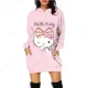 thumbnail image 2 of Sudadera con capucha de dibujos animados Kawaii HELLO KITTY para mujer, sudadera con estampado gráfico Y2K de estilo Harajuku, sudadera con capucha de los años 90 para mujer, 2 of 5