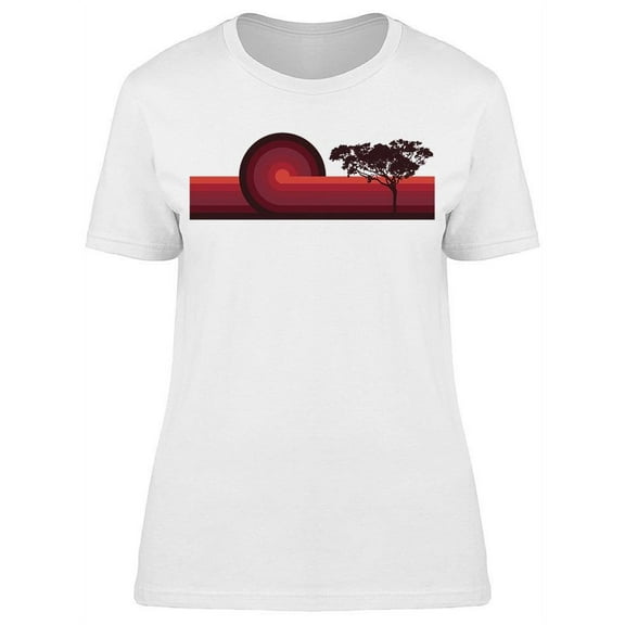 Tree Landscape Retro Women's T-shirt