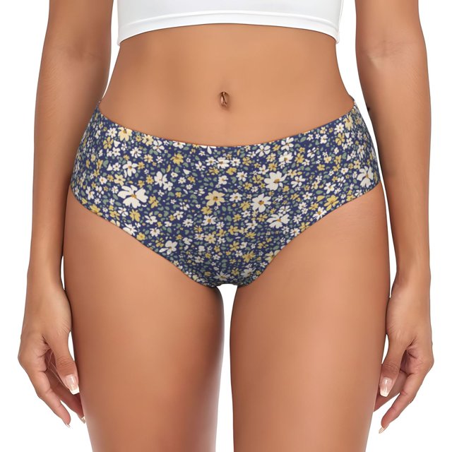 Balery Daisies Flowers Ropa Interior de Algodón para Mujer con Dibujo – Braguitas Cómodas y Elásticas, Estilo Clásico-X-Large