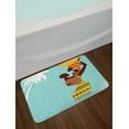 thumbnail image 2 of African Bath Mat, African Mother with Her Baby in Ethnic Clothes Retro Style Fashion Image, Non-Slip Plush Mat Bathroom Kitchen Laundry Room Decor, 29.5 X 17.5 Inches, Turquoise Marigold, Ambesonne, 2 of 2