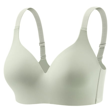Generic V Neck Wireless Bras for Women No Underwire Seamless Bra Full Coverage No Wire Tshirt Bras