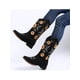 thumbnail image 5 of Ferndule Botas de vaquero para mujer Botas occidentales de media pantorrilla Botas de tacón grueso Botas de vaquera de girasol vintage, 5 of 8