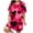 Wine Red, variant on Womens Nightgowns Plus Size Casual Sleep Dress Women's Plus Heart Print Short Sleeve Round Neck Medium Stretch Loose Nightdress Valentine's Day Nightdress