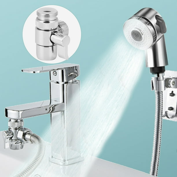 Accesorio de rociador de manguera para fregadero rociador de ducha de baño Kit para lavado de cabello grifo de ducha Manual Kit adaptador convertidor de grifo de enjuague ANGGREK Otros