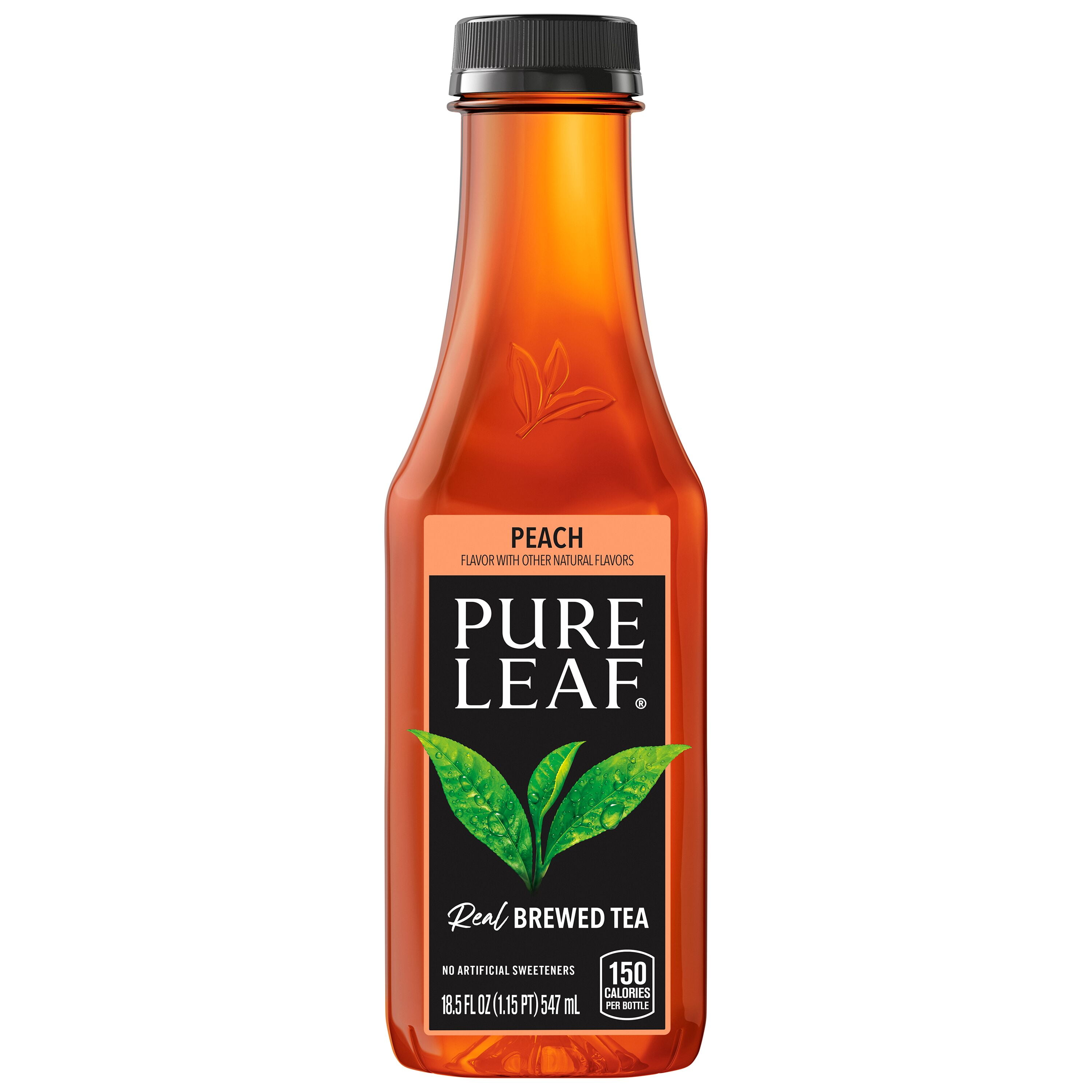 (2 pack) Lipton Pure Leaf Peach Iced Tea, Bottled Tea Drink, 18.5 fl oz, Bottle