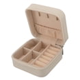 thumbnail image 4 of Joyero Pequeño, Estuche De Joyería De Viaje Exquisito Impermeable De Cuero PU Portátil Para Vacaciones Para Viajes De Negocios, 4 of 7