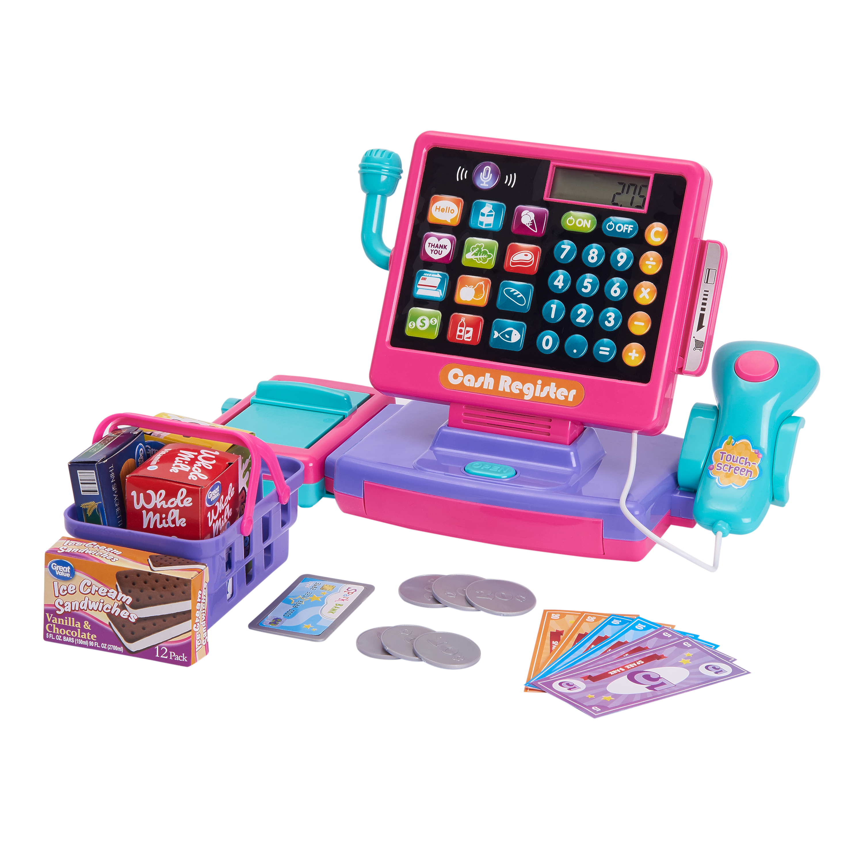 SPARK Create Imagine Deluxe Cash Register Play Set 19 Pieces Walmart