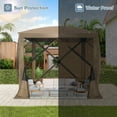 thumbnail image 2 of SANOPY Pop up Gazebo 6.5'x6.5' Gazebo Canopy Tent with Netting & Sidewalls for Outdoor with Carrying Bag, Khaki, 2 of 9