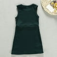 thumbnail image 3 of LLYWEY Girls Ribbed Tank Dresses, Toddler Baby Girls Solid Round Neck Sleeveless Summer Dresses Side Button Casual Sundress, Style BY-30, Green, 6 Months, 3 of 4