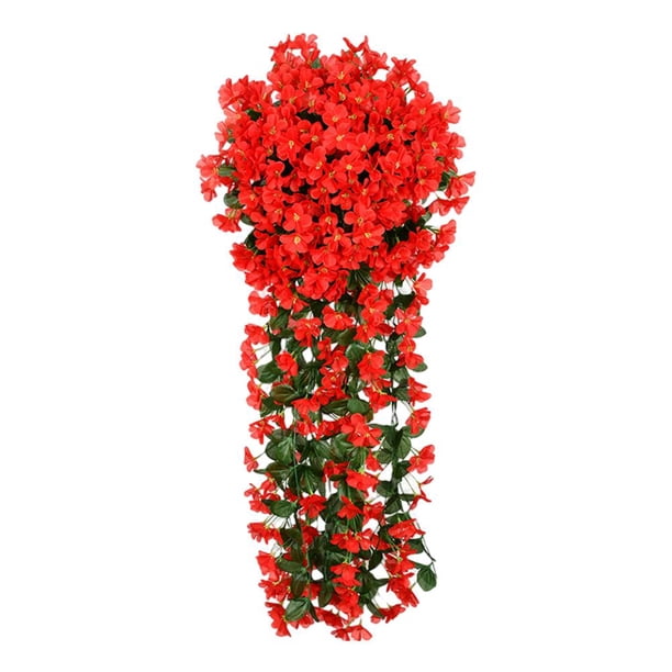 Flor violeta artificial reutilizable para colgar en la pared ramo violeta decoración del hogar (rojo) Ehuebsd Libre de BPA