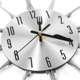 thumbnail image 3 of 14" Kitchen Cutlery Wall Clock with Forks and Spoons for Home Decor,Silver, 3 of 7