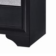 thumbnail image 4 of Benjara BM206512 Nightstand with 2 Drawers & Rhinestone Pull Handles, Black & Silver, 4 of 5