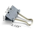 thumbnail image 2 of Officemate EZ Medium Binder Clips 0.625" Capacity Gray 48 Clips/Pack (99550), 2 of 6