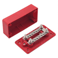 thumbnail image 6 of 100A Bus Bar Heavy Duty Power Distribution Block Busbar Box Module with 12XM4 M6 Terminal Studs for Car RV Boat Red, 6 of 8