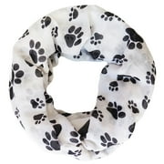 Dog Cat Paws Footprints Print Infinity Scarf