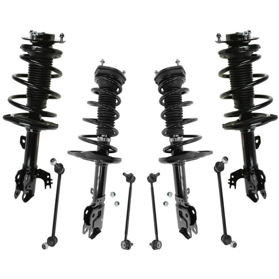 Frt & Rr Complete Coil Spring Struts Sway Bar Links for 2013-2018 Toyota Avalon