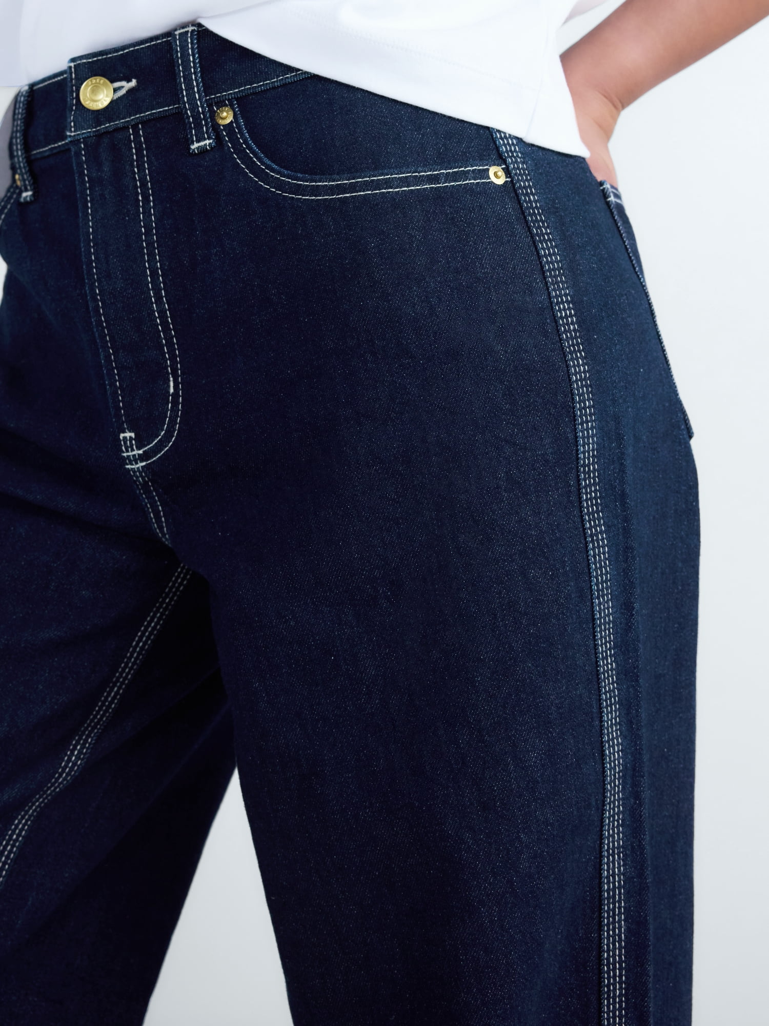 Free Assembly Women's and Women's Plus Midrise Boyfriend Jeans, 30" Inseam, Sizes 0-26W
