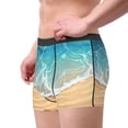 thumbnail image 2 of Kdxio Men's Boxer Briefs with Tropical Beach With Starfish Print - Comfortable and Breathable Underwear for Everyday Wear, 2 of 5