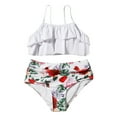 thumbnail image 4 of Lovebay Big Girl's Bikini Set Flounce Swimsuits Kids Monokini Bathing Suits 7-11T, 4 of 10