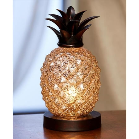 - Pineapple Glass Table Lamp, Details; By The Lakeside Collection