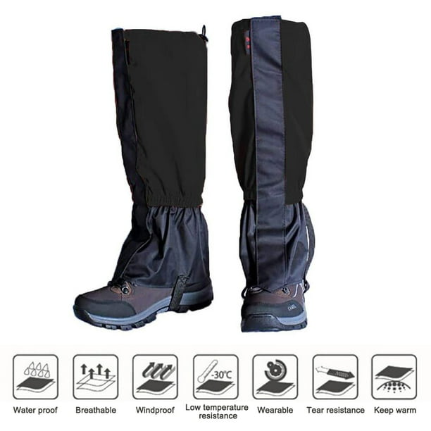 Guêtres De Randonnée Imperméables Et Respirantes – Réglables, Légères, Avec Fermeture éclair – Pour Homme Et Femme – Protection Contre Pluie, Neige, Boue – Ski, Trail, Chasse