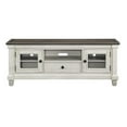 thumbnail image 3 of Lexicon Granby Wood TV Stand in Antique White and Rosy Brown, 3 of 6