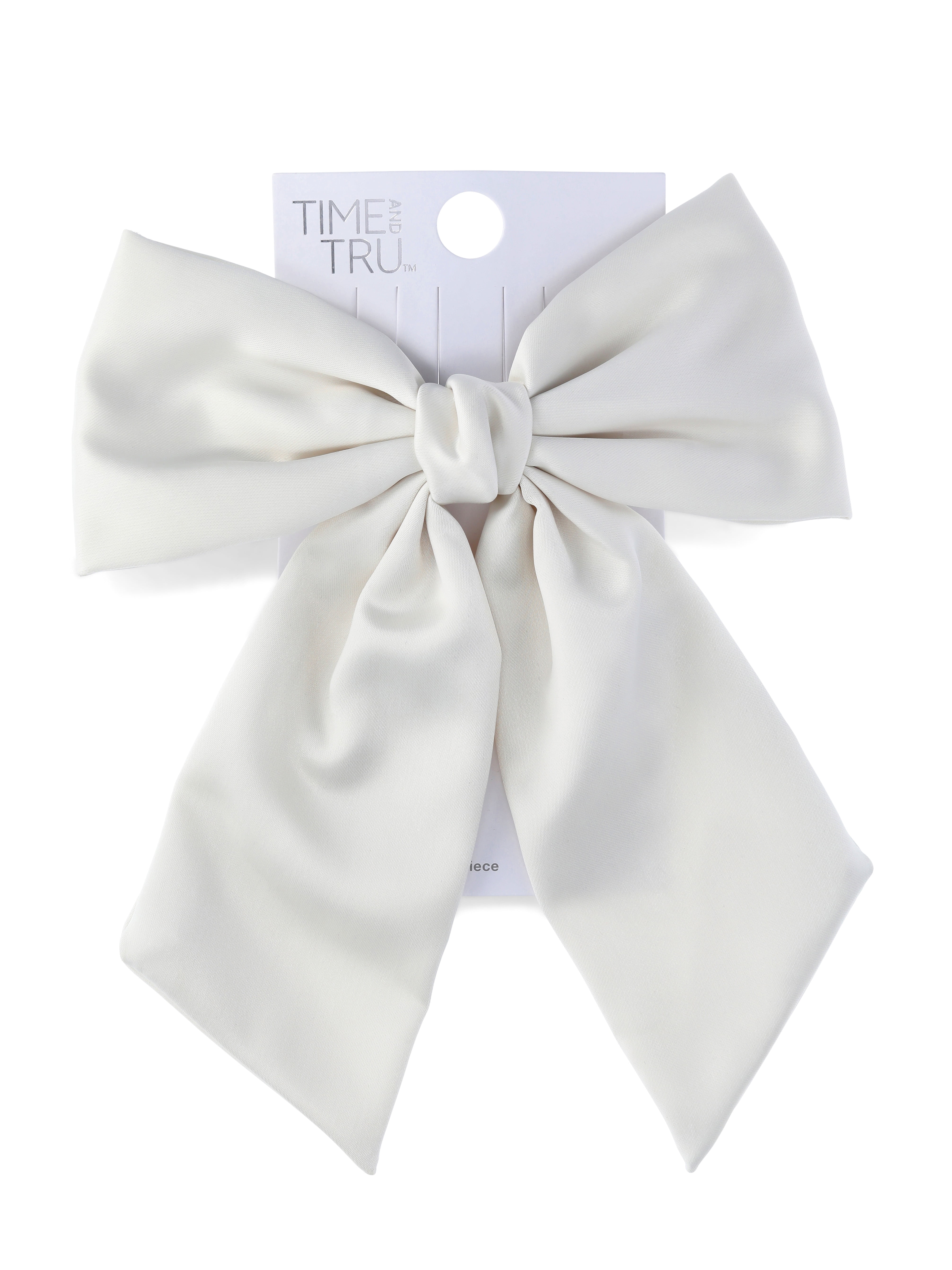 Time and Tru Bow Barrette, Ivory
