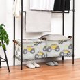 thumbnail image 3 of Yayeee Foldable Storage Basket for Shelves with Handles Set of 2 Waterproof Cloth Bins, Trucks Pattern, 3 of 7