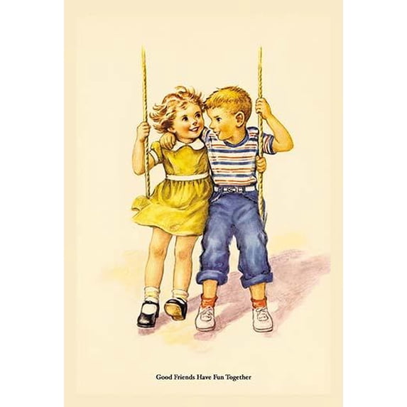 Good Friends Have Fun Together- Fine Art Canvas Print (20" x 30")