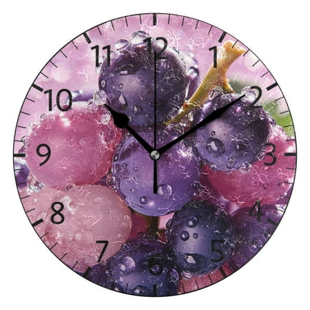 YAZAOO Decorative Wall Clock Size：25cm Oceanic Elegance Design Pattern Clock