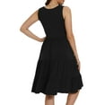 thumbnail image 2 of Women's Summer Maternity Dress Sleeveless Ruffle Tank Dress with Pockets, 2 of 6