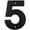 Matte Black, variant on Contemporary House Number, #5, 5 Inches, Matte Black by Stone Harbor Hardware