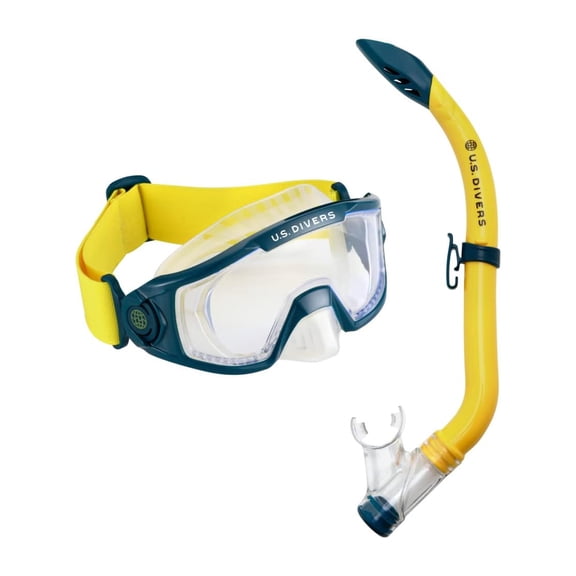 US Divers Avila Kid 2.0 Snorkel Combo Navy-Yellow
