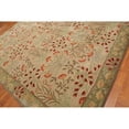 thumbnail image 3 of Hand Tufted Floral Wool Area Rug for Living Room & Bedroom, Muted Green 100% New Zealand Wool Plush Pile Rug 4×6 ft, 3 of 5