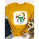 thumbnail image 2 of Camiseta con estampado de muñeco de nieve y teñido anudado a la moda Tmvgtek Para estrenar, 2 of 2