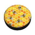 thumbnail image 3 of Gaeub Honeycombs 14-17in Tire Cover, Spare Tire Cover, for Camper Caravan, Trailer, Car, Truck, SUV, Jeep - 17 inch, 3 of 9