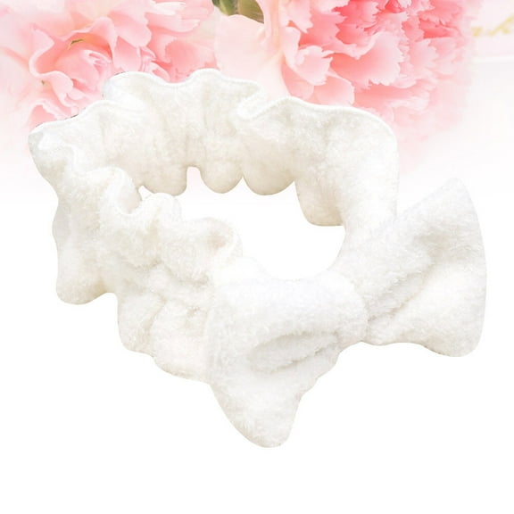 GOOHOCHY  Head Band for Shower Hair Sports Hairband Yoga Headband White