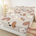 thumbnail image 3 of Homewish Boys Girls Cute Dogs Full Size Sheets 4-Piece,Cartoon Animal Breathable Bed Sheets,Kawaii Pets Lightweight Sheet Sets,Lightweight Room Decor, 3 of 7