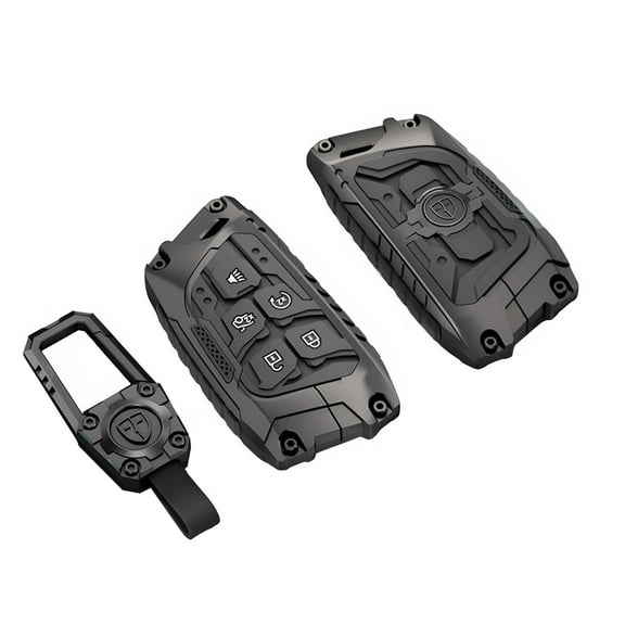 Heavy Metal Key Fob Cover Case Protector for Cadillac Keychain 2020 2021 2022 2024 ATS CT5 CT6 XT4 XT5 XTS 5/6 Buttons Remote Smart Key Protector