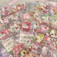 thumbnail image 1 of 5pcs Hello Kitty Rilakkuma Lovely Cartoon Die-cutting Sticker KT Cat Anime Handbooks Material Stickers Flashing Laser Stickers, 1 of 6