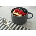 thumbnail image 5 of 10 Strawberry Street Wazee Matte 16 Pc Coupe Dinnerware Set, Charcoal, 5 of 8
