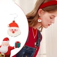 thumbnail image 6 of Wovilon Christmas Decorations Clearance New Christmas Earrings Santa Claus Sparkling Pendant Earrings Funny Silvered Plated Earrings Christmas Gift, 6 of 7