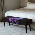 thumbnail image 2 of Whosucclay Rose Butterfly Star Print Stretch Dining Bench Cover Dustproof Removable Slipcover for Living Room, Bedroom, Kitchen, Hotel, Party - Rectangle Bench Seat Protector Cover, 2 of 7