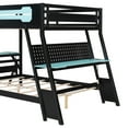 thumbnail image 6 of Mirightone Full over Full Bunk Bed with Two Gaming Desks, Gaming Bunk Frame with Pegboard, Full Bunk Bed for Gamer Adult, Cloud Blue, 6 of 6