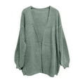 thumbnail image 4 of iHPH7 Open Front Cardigan for Women Fall Clothes Casual Outerwear Knit Cardigans for Women Bell Sleeve Cardigan Fall Sweaters for Women Long Sleeve Cardigan for Women Green L, 4 of 9