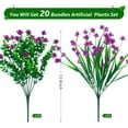 thumbnail image 2 of 20 Bundles Artificial Flowers for Outdoor UV Resistant Fake Plants, Faux Flowers for Indoor Outside Plastic Greenery Shrubs for Garden Porch Window Box Home Farmhouse Décor (Mix Colors), 2 of 4