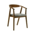 thumbnail image 2 of Westmont Santana 5 Piece Walnut Wood Dining Table Set with Charcoal Fabric, 2 of 6